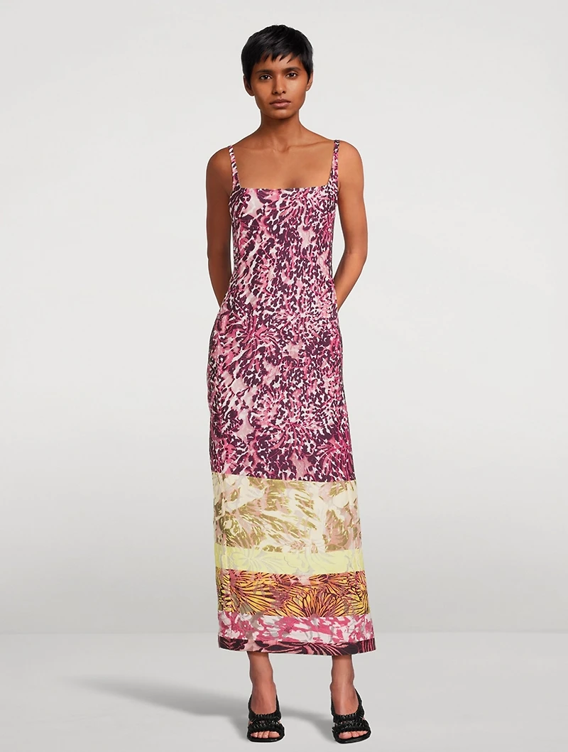 Debano Mixed-Print Dress
