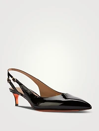 Audrey Patent Leather Slingback Pumps
