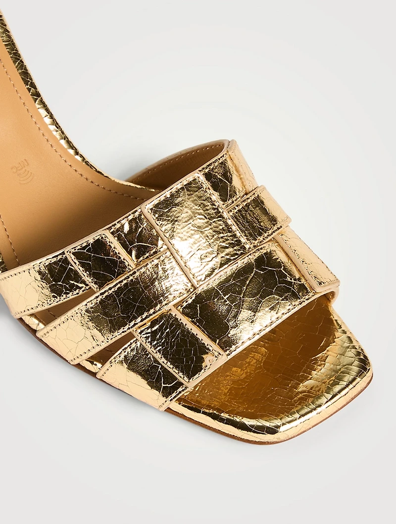 Venere Metallic Leather Mules