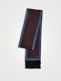 Plusdepois Silk Bandeau Scarf With Fringe