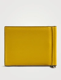 VLogo Leather Bill Clip Wallet