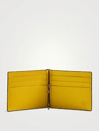 VLogo Leather Bill Clip Wallet