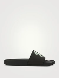 Tape Type Logo Slide Sandals