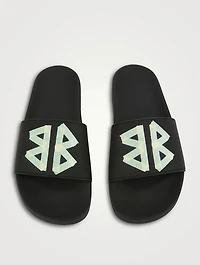 Tape Type Logo Slide Sandals