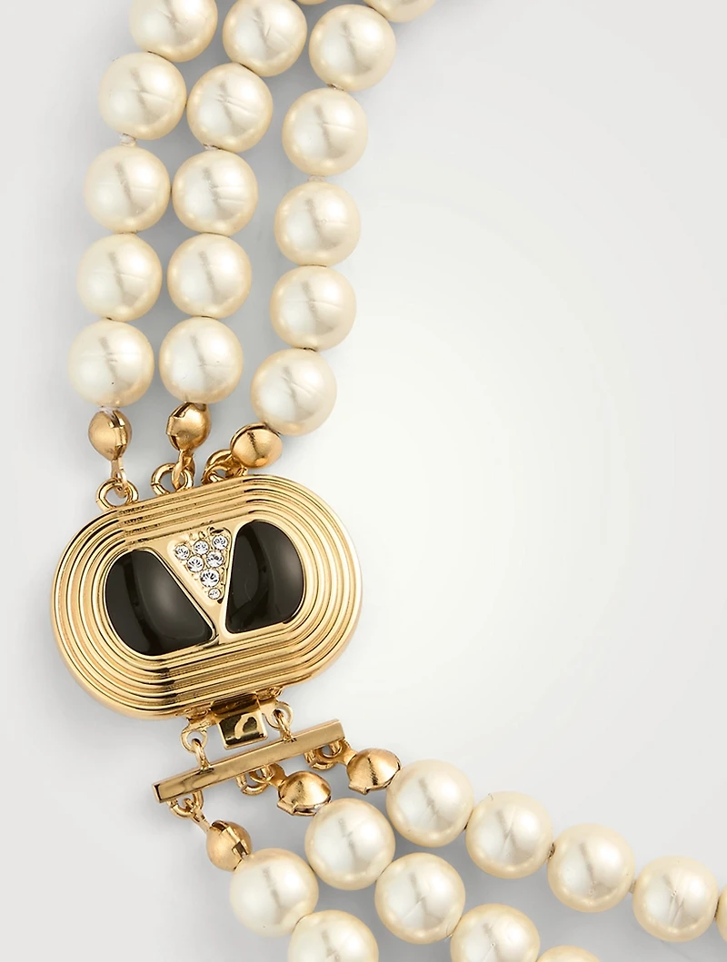 Ovalette Crystal Pearl Necklace