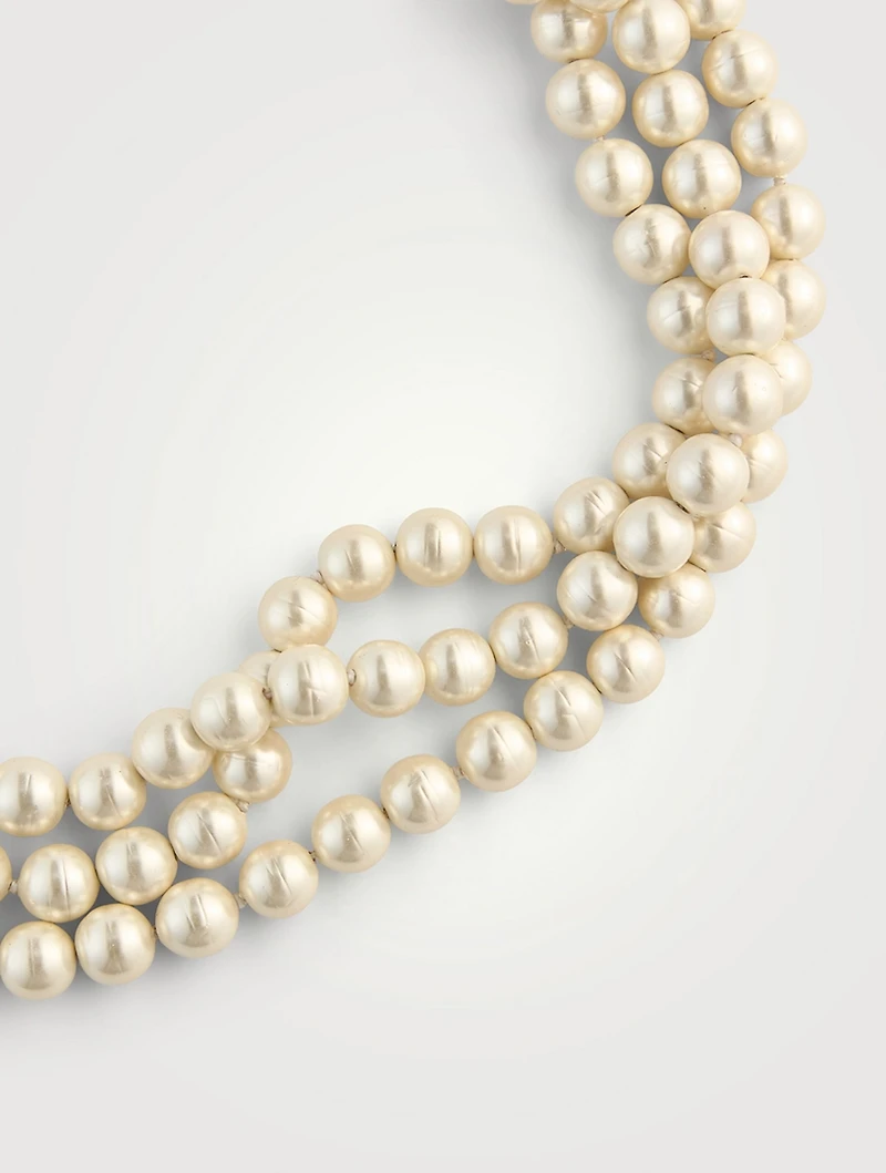 Ovalette Crystal Pearl Necklace