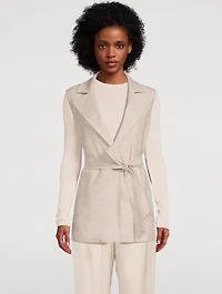 Belted Sleeveless Jacket