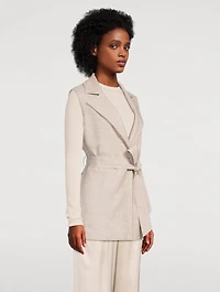 Belted Sleeveless Jacket