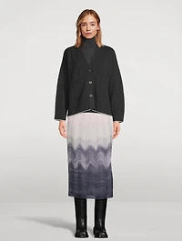 Printed Plissé Skirt