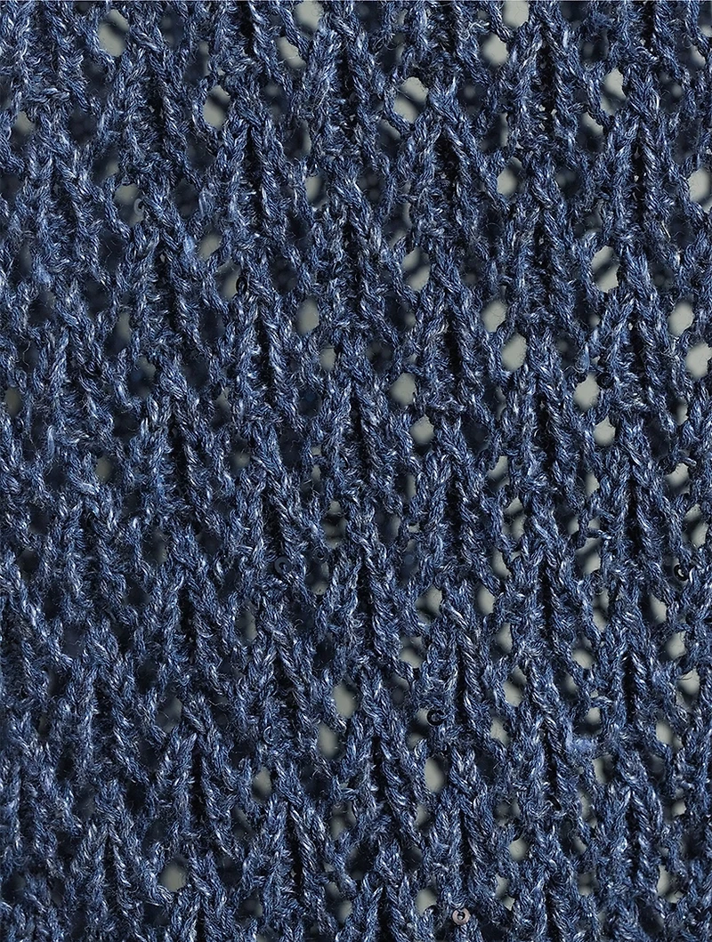 Open-Weave Knit Tank Top