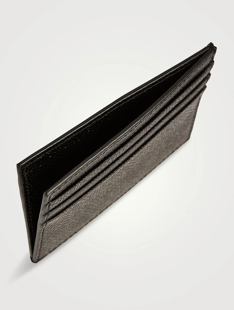 Pebble Grain Leather Card Holder