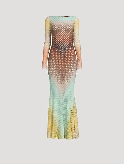 Metallic Dégradé Maxi Dress