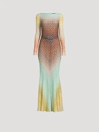Metallic Dégradé Maxi Dress