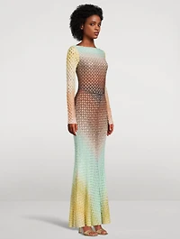 Metallic Dégradé Maxi Dress