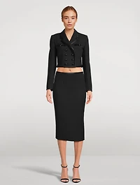 Crêpe Pencil Skirt