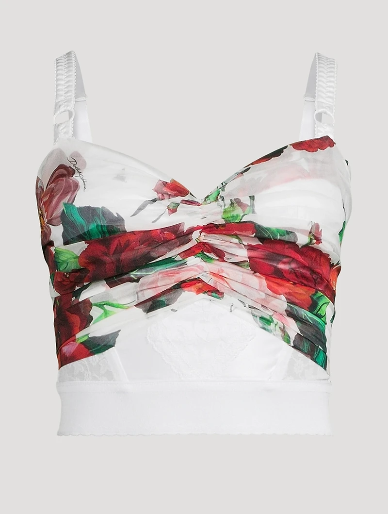 Chiffon Corset Rose Print