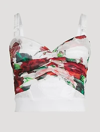 Chiffon Corset Rose Print