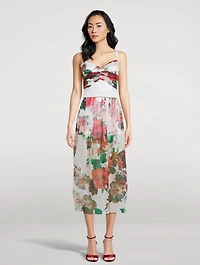 Chiffon Corset Rose Print