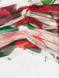 Chiffon Corset Rose Print