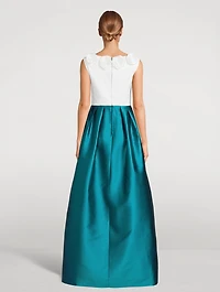 Celega Gown With Floral Appliqué
