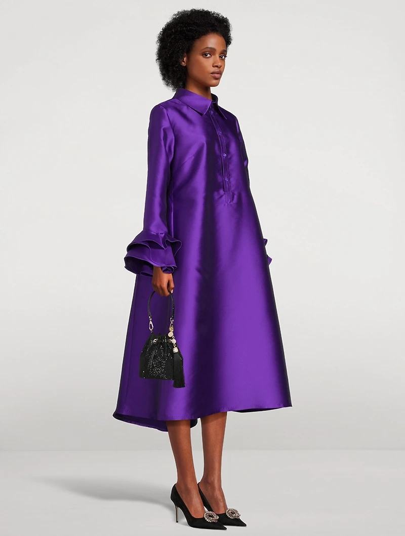Tibaldi Satin Shirt Dress