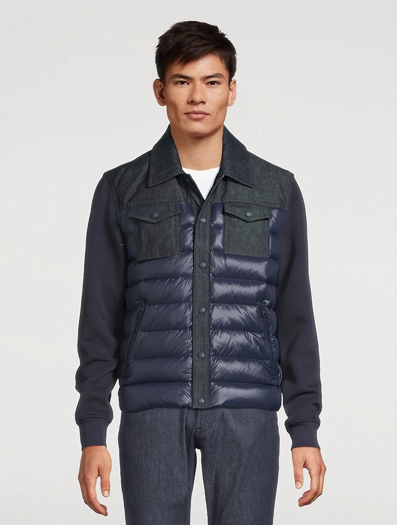 Donovan Quilted Contrast Snap Jacket