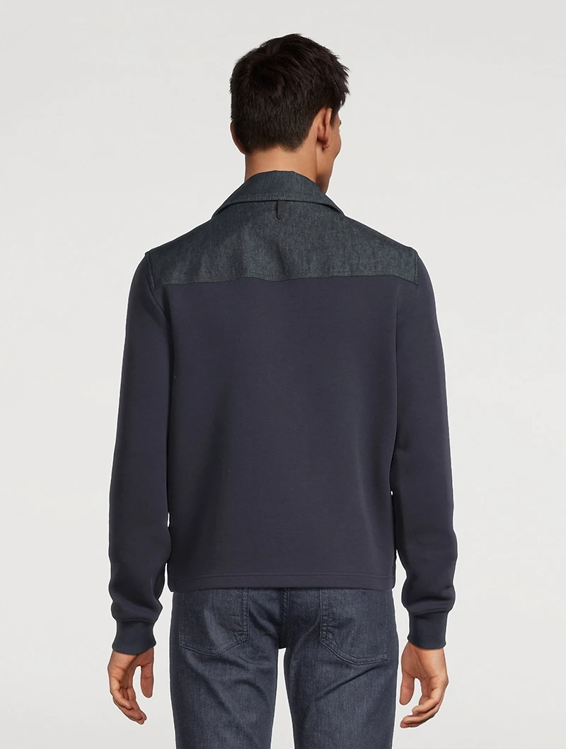 Donovan Quilted Contrast Snap Jacket