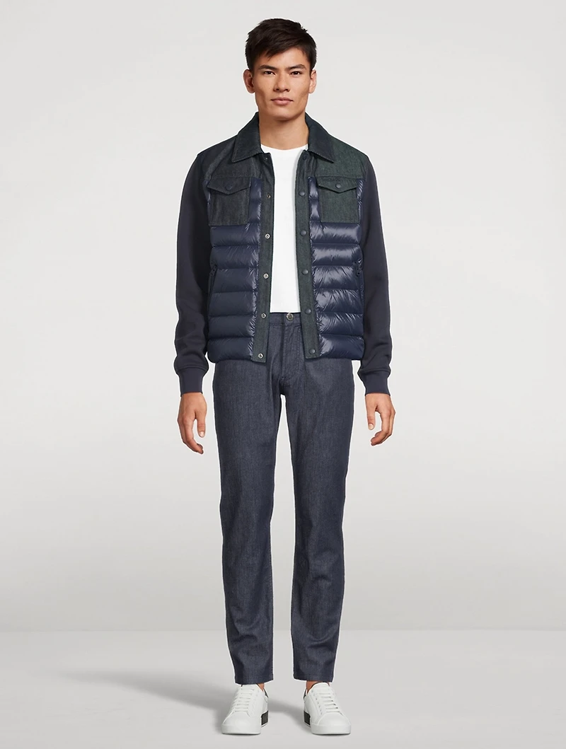 Donovan Quilted Contrast Snap Jacket