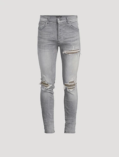 MX1 Bouclé Repaired Skinny Jeans