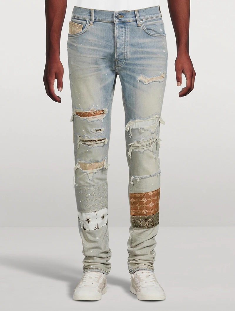 MA Quad Art Patch Skinny Jeans