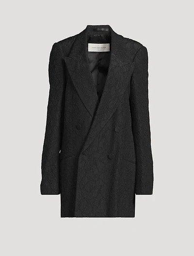 Blink Embellished Double-Breasted Wool Blazer