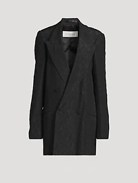 Blink Embellished Double-Breasted Wool Blazer