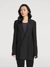 Blink Embellished Double-Breasted Wool Blazer
