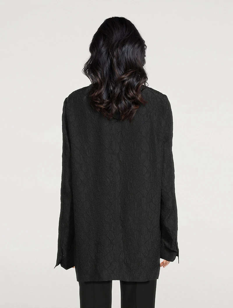 Blink Embellished Double-Breasted Wool Blazer