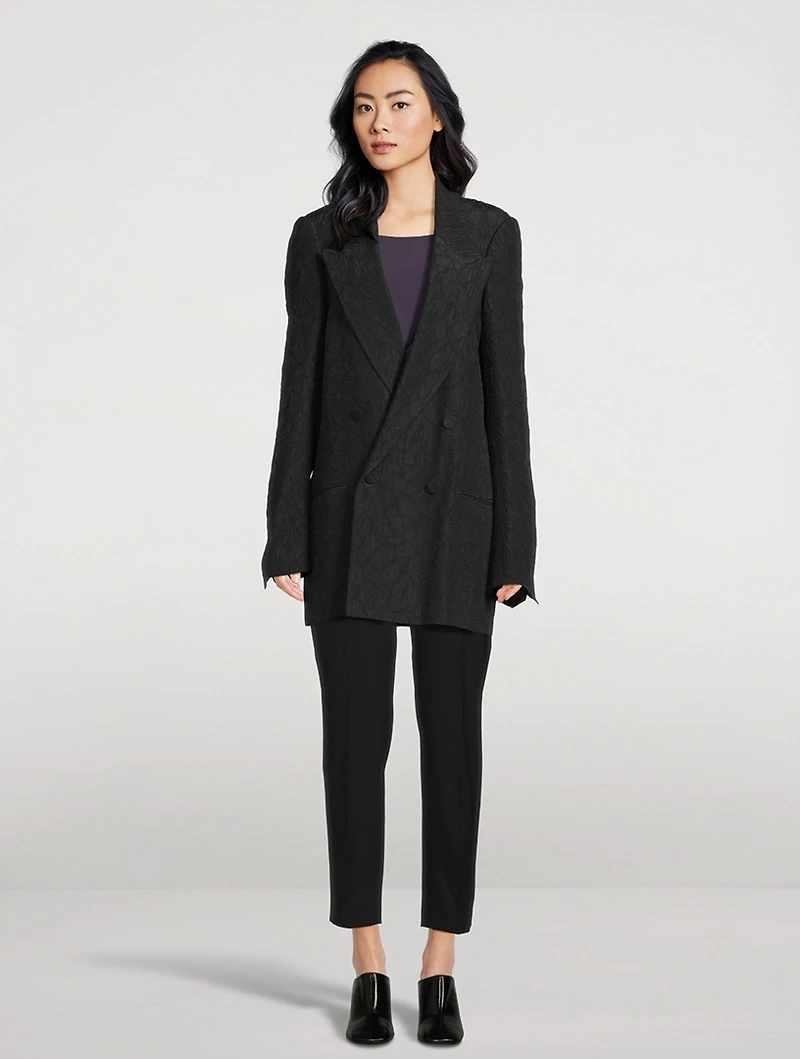 Blink Embellished Double-Breasted Wool Blazer