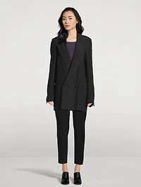 Blink Embellished Double-Breasted Wool Blazer