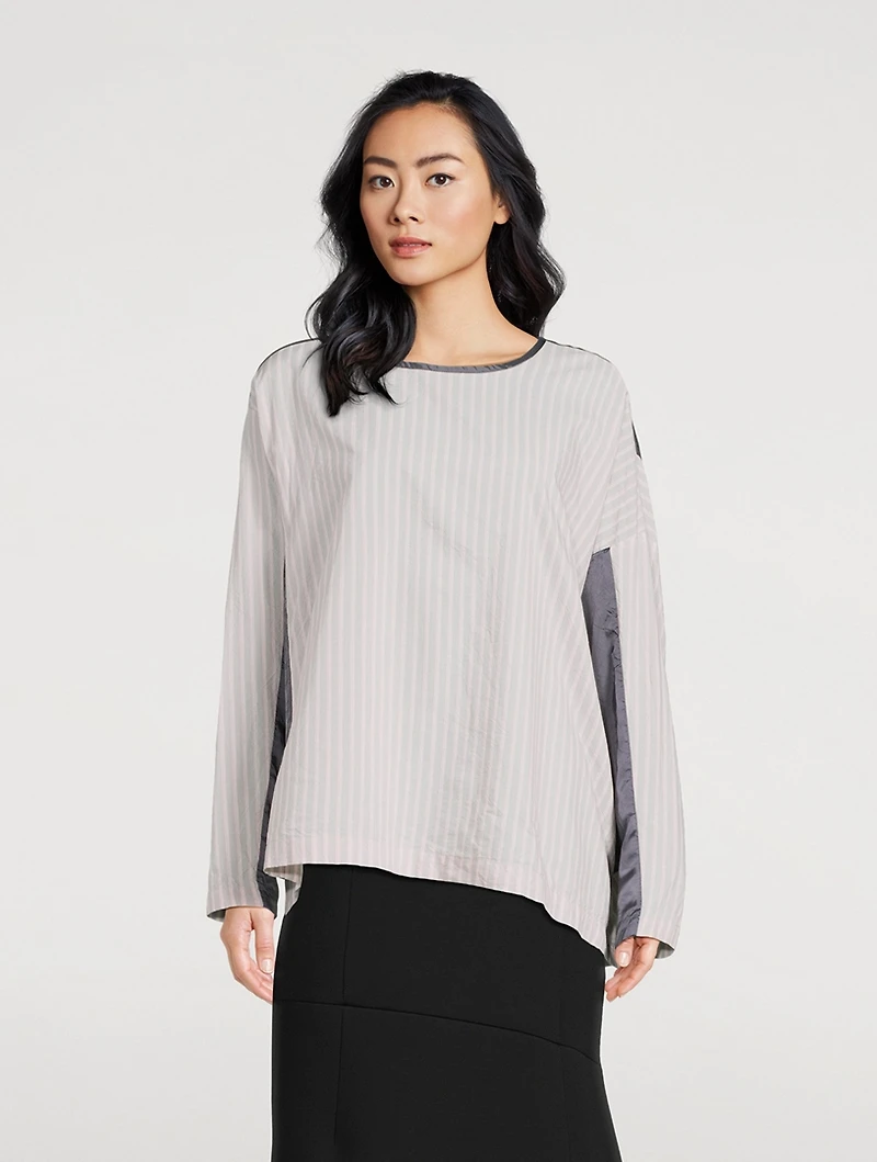 Caias Mixed-Print Blouse