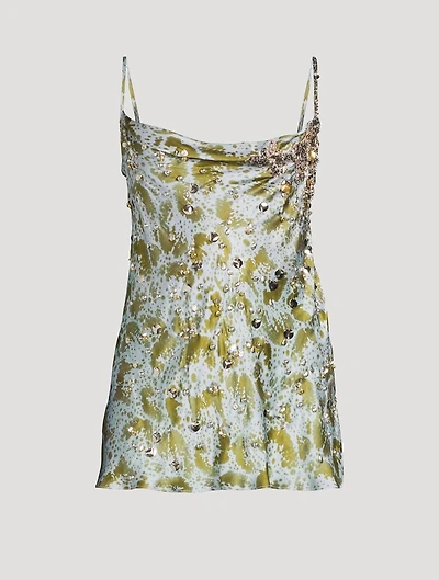 Chai Embellished Silk Cami