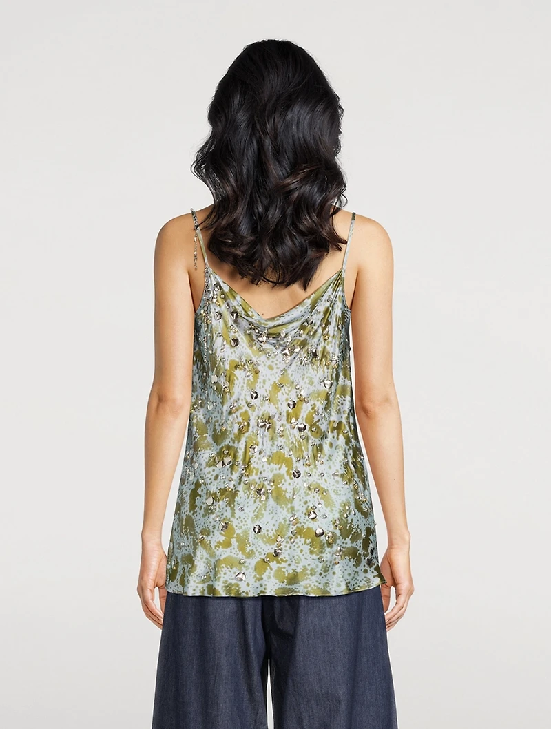 Chai Embellished Silk Cami