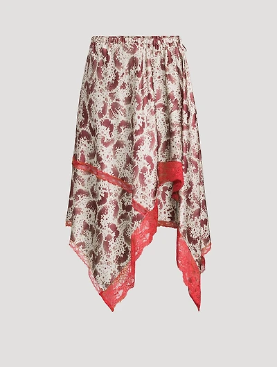 Shake Asymmetric Lace Skirt