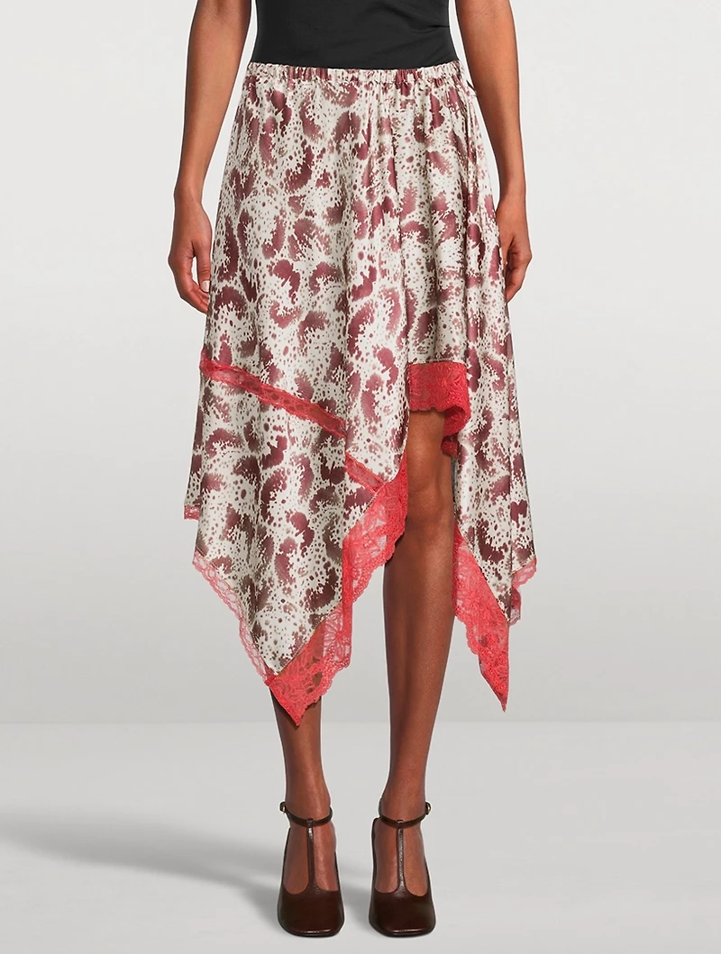 Shake Asymmetric Lace Skirt