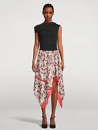 Shake Asymmetric Lace Skirt