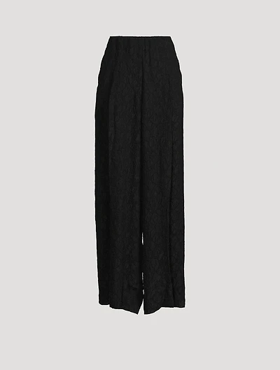 Pila Crinkled Wide-Leg Trousers