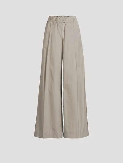 Pila Wide-Leg Cotton Trousers