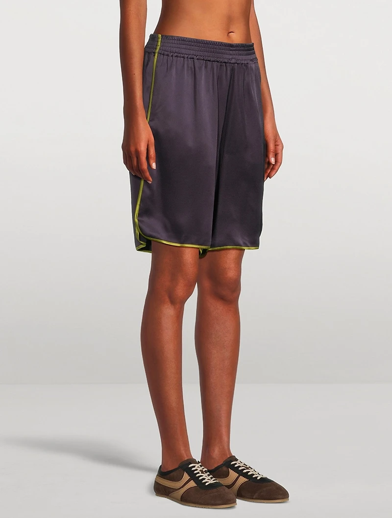 Priya Crêpe Satin Shorts