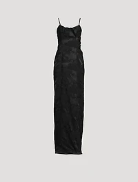 Dirios Floral Jacquard Gown