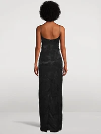Dirios Floral Jacquard Gown
