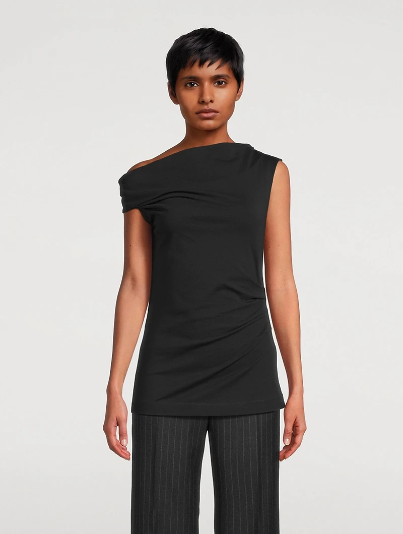 Henray Draped Jersey Top