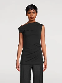 Henray Draped Jersey Top