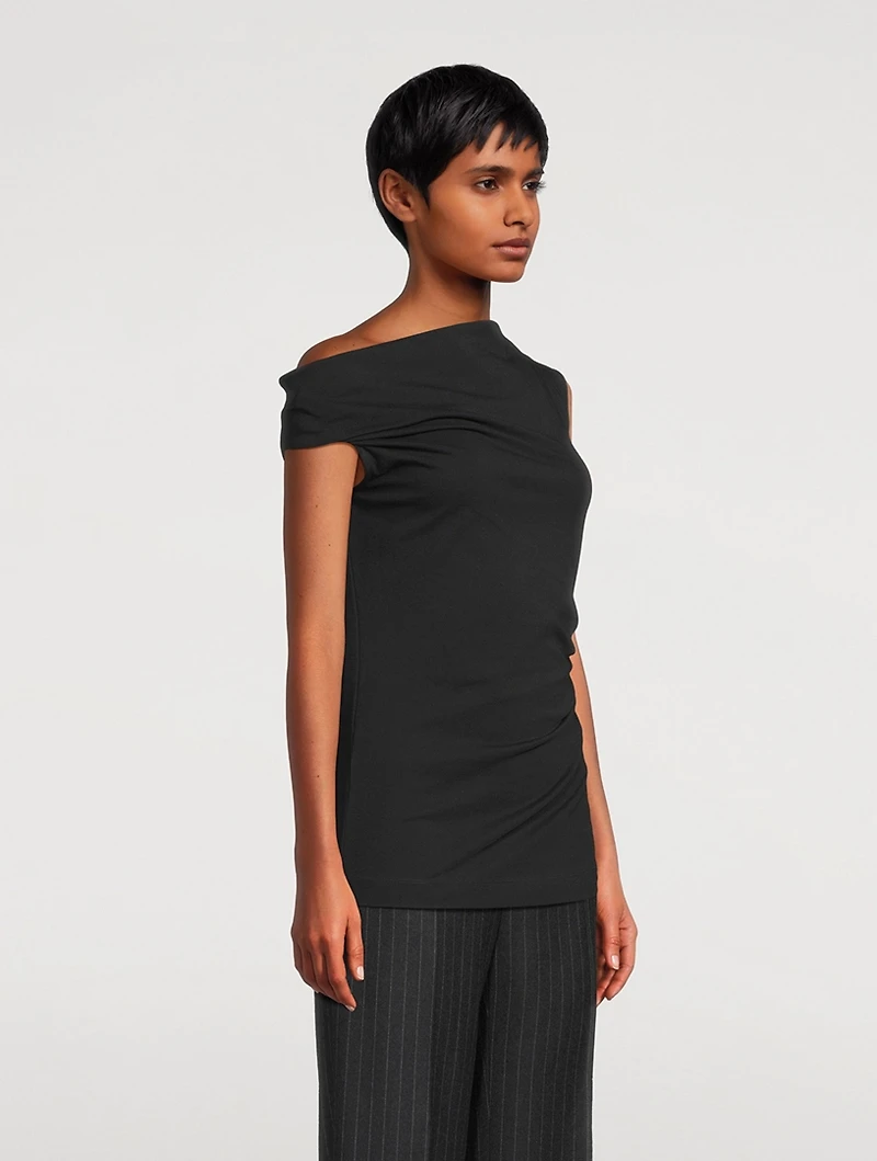 Henray Draped Jersey Top